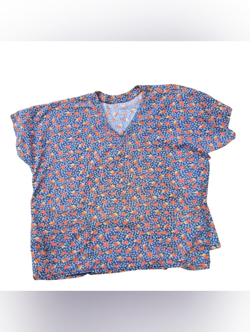 Cherokee Navy Scrubs & Fall Pumpkin Top Bundle - XL